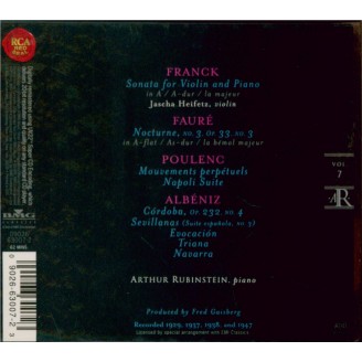 FRANCK - Rubinstein - Sonate pour piano et violon en la majeur FWV.8 Vol.7..